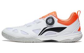 Li Ning Mage Pe Patogus amortizavimas Žemi stalo teniso bateliai Unisex Balti Oranžiniai APPU017-1 41