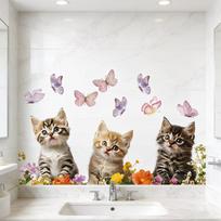 Charming Watercolor Mushroom Wall Sticker Bathroom Tiles And Kitchen Walls Decals Self-Adhesive Removable Waterproof Home Decor