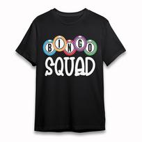 Women's Fashion T-Shirt Mens Womens Tees Top Bingo Squad Graphic Tee Short Oversize Black Soft Cotton M