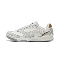 Li Ning Moon White Retro Skateboard Shoes Women's Low Top Mist White/Stone Gray AGCW050-1 35