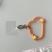 Clouds Stars Mobile Phone Lanyard Anti-Lost Around The Hand Phone Silicone Bracelet with Gasket Anime Gift Cell Phone Strap Gift oranžinė