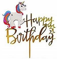 Topper Dekoracja Na Tort Happy Birthday Jednorożec