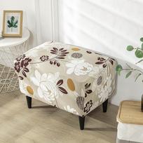 Floral Printed Wing Chair Cover Stretch Spandex Armchair Covers Nordic Non Slip Relax Sofa Slipcovers With Seat Cushion Covers