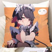 Absolute Zero Peripheral Shark Girl Ellen Joe Anime Double-Sided Game Pillow Student Cartoon Gift linen-45x45cm double-sided [without pillow core]