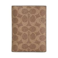 Coach Signature 11 Logo Classic Coated Canvas Card Case Women Accessories Brown CW170-QBNRX Tan beige
