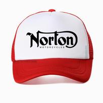 Norton Motorcycle Motocross Beisbolo kepuraitė Vasaros mada šaunios kepurės Reguliuojama kepurė Vasaros Unisex Kvėpuojantis tinklelis Trucker kepurės white
