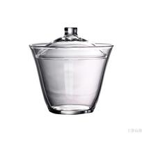 Transparent High Borosilicate Glass Gaiwan Tea Cup Puer Tea Bowl Mugs Chawan Soup Tureen Chahai Kung Fu Chinese Soup with Lid 170ml gryna