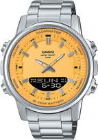 CASIO World Time Quartz Watch Orange Yellow Metal Band Overseas Model [Casio] Analog-Digital Men's AMW-880D-9AV [Used]