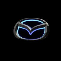 5D LED Light Car Rear Emblem Tail Lamp Badge for Mazda 6 2 3 8 CX7 CX5 MX5 323 Replacement Sticker Auto Modified Decoration 10.1cm X 7.90cm mėlyna
