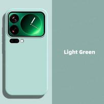 For Xiaomi 17 Pro Case Xiaomi 17 Pro Max Cover Funda Coque Soft Original Liquid Silicone TPU Phone Bumper Xiaomi 17 Pro Xiaomi 17 pro max šviesiai žalios spalvos