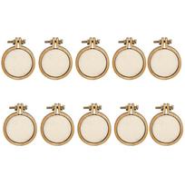 10Pcs/Set Wooden Mini Embroidery Hoop Ring Cross Stitch Frame Crafts DIY For Needle Arts Fabric Painting Wall Decoration