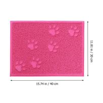 30x40cm Cat Litter Mat Super Thick PVC Pet Cleaning Carpet Dirt Grabbing Design Comfortable Paw Surface Vacuum Rinse