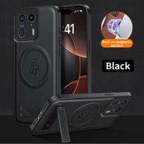 Odinė stovinė dėklas Motorola Moto Edge 70 60 50 Ultra Fusion Pro Neo 5G Magnetinis dangtelis Mag-safe Atsparus smūgiams Viso kameros apsauginis dangtelis Moto Edge 60 Fusion juoda