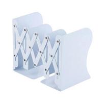 Retractable Bookend Adjustable Desk Book Holder with Non-Slip Base Metal Bracket for Office Home Study mėlyna