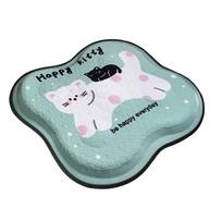 Gel Car Seat Cushion Breathable Cooling Ice Silk Mat for Office Chair Cute Cartoon Non-Slip Pad for Summer Driving & Desk Work