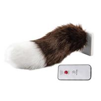 Electric Wagging Tail for Car, Remote Control Fluffy Animal Tail Decor, Sound Activated Moving Fur Trunk Ornament for Cosplay Anime