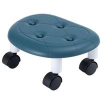 ABBY-Circular Stool Low Stool With Pulley Thickening Sponge Cushion Waterproof Household Shoe Changing Chair Portable Blue mėlyna