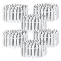 Premium-6-Pack 35Inch White Fairy Fence Wood Miniature Garden Picket Fence For DIY Plant Pot House Home Outdoor Diorama balta