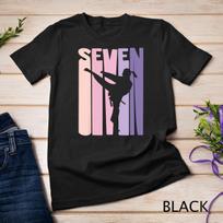 7th Birthday Gift Karate Retro Taekwondo Martial Arts Girls T-Shirt Mens Womens Tees Top S