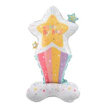 Standing Colorful Birthday Meteor Aluminum Foil Balloon 1 Piece Suitable for Birthday Parties, Holiday Parties, Anniversaries, Decorative Supplies Other