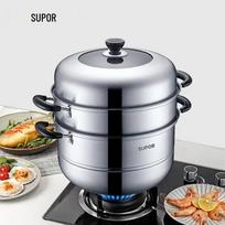 Supor 28cm 304 Stainless Steel Double Layer Steamer Pot