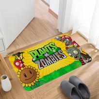 P-Plants-vs Cartoon Z-ZombieS Bathroom Mat Anti-slip Absorb Water Long Strip Cushion Bedroon Mat Hotel Decor Mat 40cm x 60cm