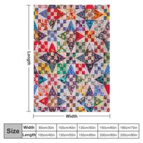 pledas iš skiautinių, pledas sofai, pledas lovai, languotas, madingas pledas 75cmx90cm pilka spalva