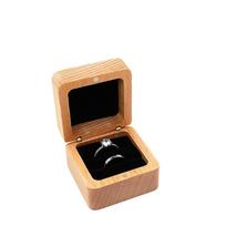 Exquisite Wood Rings Box Velvet Ring Earring Holder Simple Earrings Display Tray  Wedding Black Double Ring