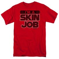Battlestar Galactica Im A Skin Job T Shirt Mens License Sci-Fi TV Tee Red XXXL
