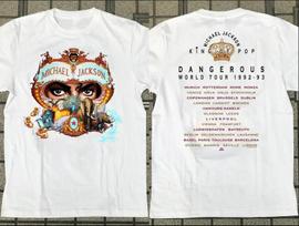 Michael Jackson pavojingas pasaulinis turas 1992-93 marškinėliai 90-ųjų Michael Jackson turas S XXXXL