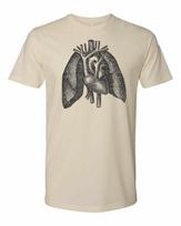 Cottage Cult Clothing Tee T Shirt Cotton Medical Anatomy Victorian Art Lungs #3 XXXL