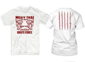 Muay Thai T-Shirt Thai Boxing MMA UFC Boxing Judo Jiu Jitsu Kickbox tee S