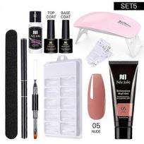 Poly UV Gel Kit All for Manicure Gel Nail Extension Set Slip Solution Builder Acrylic Gel Polish Nail Art Tool 12