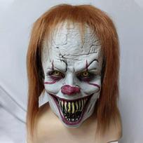 Tai Pennywise klouno kaukė Lateksinis siaubo veidas Helovino kostiumui ir vakarėliams