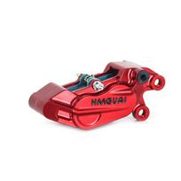 40mm Mount 4 Piston Motorcycle Brake Caliper CNC Universal For Honda Yamaha Kawasaki Suzuki Niu Dirt Bike Scooter BWS Front Rear red L