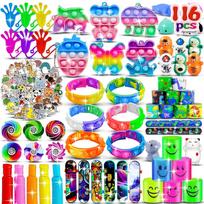 Fidget Toys, 150 Pack Party Favors for Kids 8-12 4-8, Sensory Toys Bulk Autism Autistic, Treasure Box Toys for Classroom, Stocking Stuffers, Christmas A