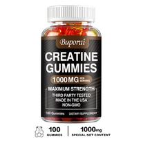 Creatine monohydrate gummies, 1000 mg per serving, all-natural, high purity, suitable for adults. 100*1