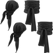 Pirate Bandana Scarf Set Cotton Vintage Headwrap Waist Wrap for Halloween Cosplay Essential juoda