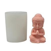 Buddhas Monk Shape Silicone Molds DIY Crafts Plasters Mold Handmade-Scented Candle Soap Table Ornament Mould Non-stick