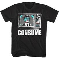They Are Alive Consuming TV Men's Black Retro Pattern T-shirt Men's T-shirt Summer Retro Unisex Casual Y2K T-shirt S