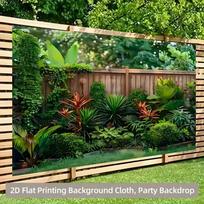 2D Jungle Fence Plant Backdrop for Live Stream & Home Decoration 47.2x31.5inch/120*80cm