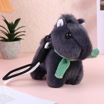 Cartoon Horse Stuffed Keychain Keyring Stuffed Pony Pendant Cute Soft Simulation Horse Keychain Room Decoration Doll tamsiai pilka spalva