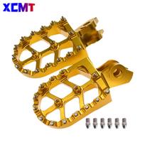 Foot Pegs Footpeg Pedals Rests For Yamaha Tenere 660 XT660Z XT660R For Suzuki RMZ250 RMZ450 RMX450Z RM125 For Coleman CT200EX auksinė