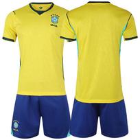 2026 World Cup Brazil main and guest football jersey set quick-drying men's new cross-border jersey short-sleeved jersey summer children's size 16/height 95-105cm