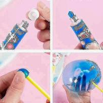 3-piece set of safety magic bubble gum toys, colorful blowing bubble balls, classic plastic space balloon children's toys