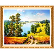 Pilnas gręžimas „pasidaryk pats“ deimantinis paveikslas „Rudens peizažas“ Deimantinis siuvinėjimas kryželiu krištolinio akmens tapyba 20X30CM