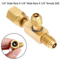 1/4X1/4X1/4\\\  T Type Adapter Add Gauge Deep Vacuum SAE Flare