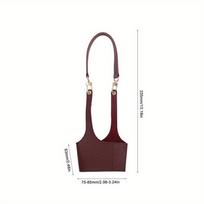 Portable Water Bottle Sleeve Bag Coffee Cup Holder Leather Sling Carrier Pouch Milk Tea Cup Band with Handle Beverage Cup Bag raudona