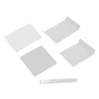 4Pieces Acrylic Sheet Clay Sculpting Board with Acrylic Clay Roller Clay Rolling Pin Clay Shaping Sculpting Tool 1 white