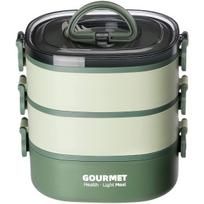 3-Tier Stackable Food Bento Box 2L Sealed Meal Box Leakproof Large Capacity Lunch Containers Portable Students Workers Food Case